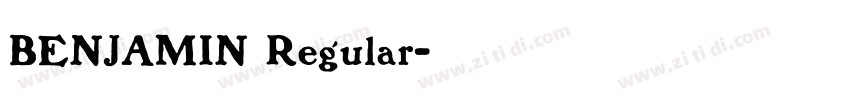 BENJAMIN Regular字体转换 BENJAMIN Regular字体转换